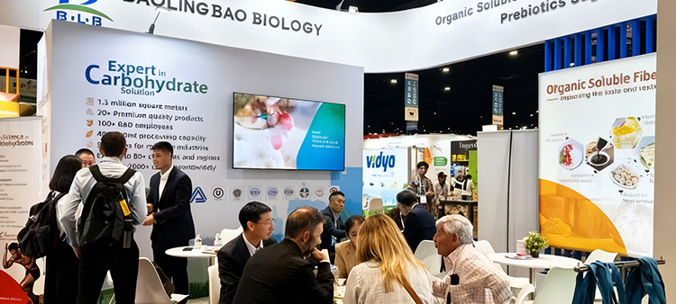 ¡Brilla, Ciudad del Viento! El stand de Baolingbao es el primero en IFT, y la tecnología de carbohidratos funcionales ha atraído la atención mundial.